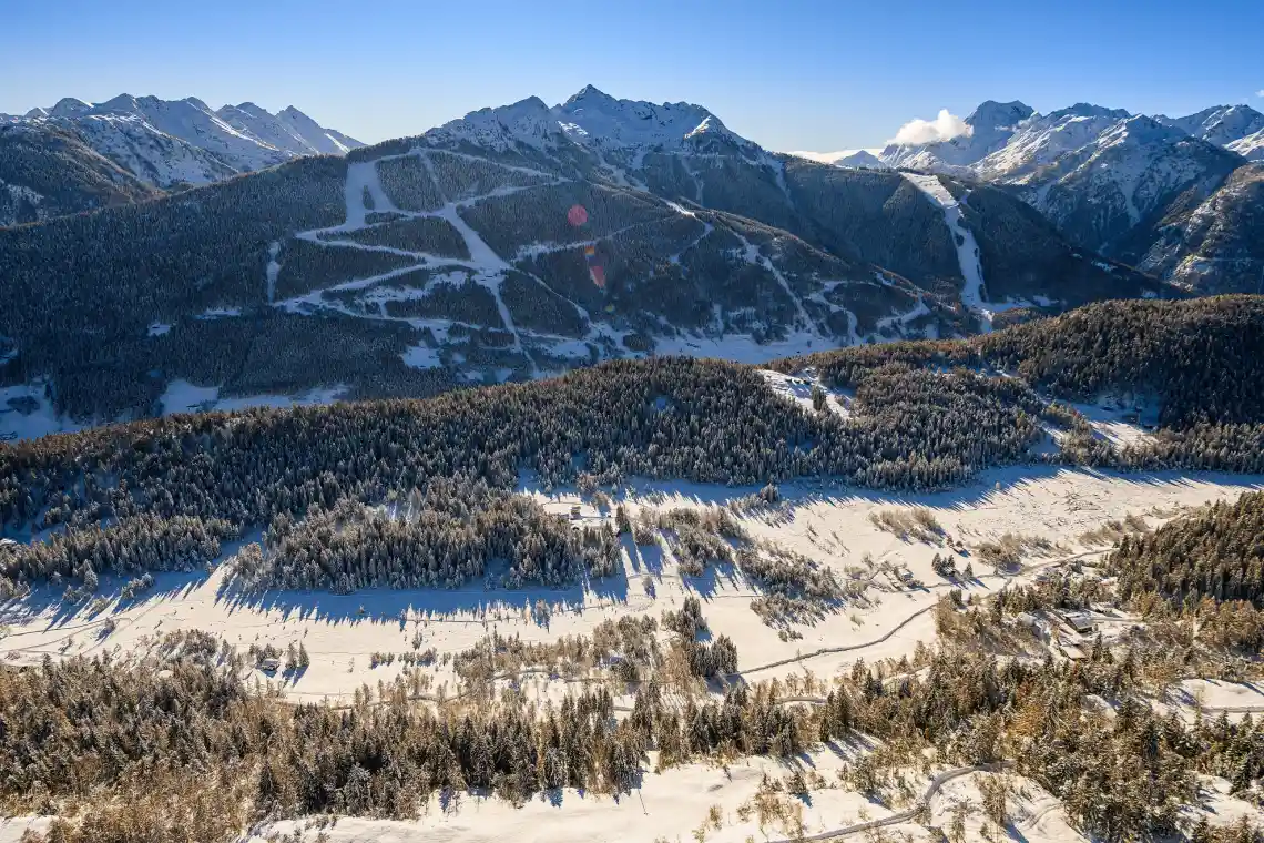 Una panoramica di Aprica l'inverno scorso